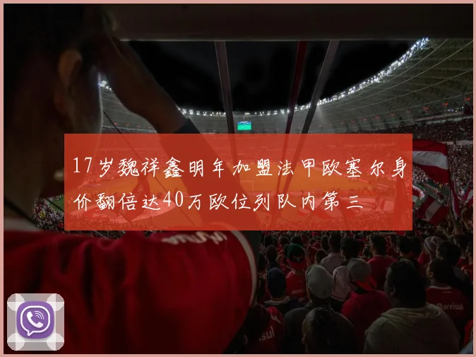 17岁魏祥鑫明年加盟法甲欧塞尔身价翻倍达40万欧位列队内第三
